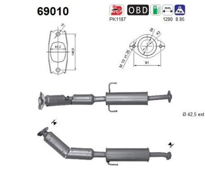 Catalizator Euro5/Euro6 - AS 69010