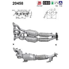 Catalizator FORD C-MAX, FOCUS Euro5/Euro6 - AS 20458