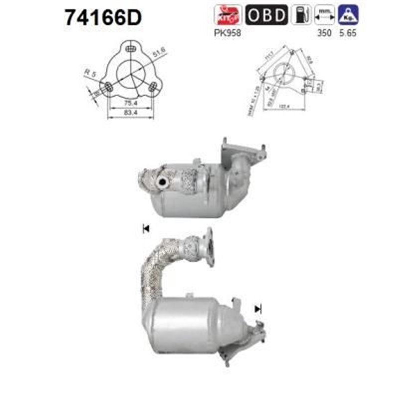 Catalizator Euro 5 - AS 74166D