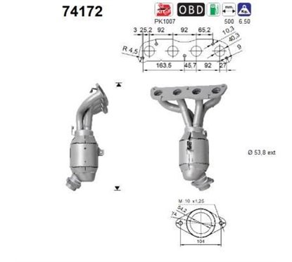 Catalizator NISSAN QASHQAI Euro 5 - AS 74172