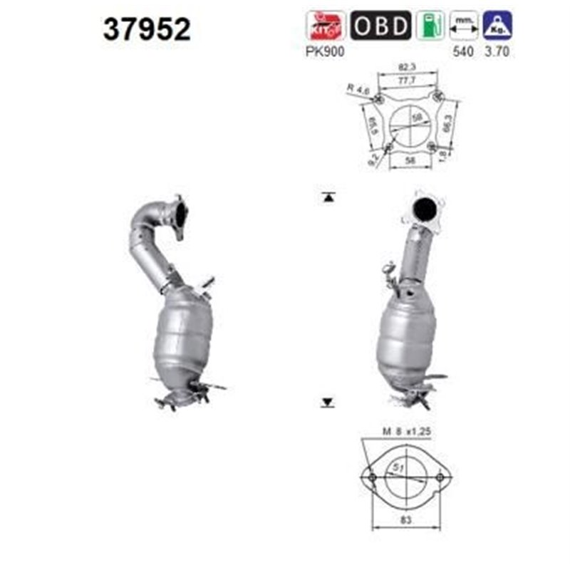 Catalizator Euro4/Euro5 - AS 37952