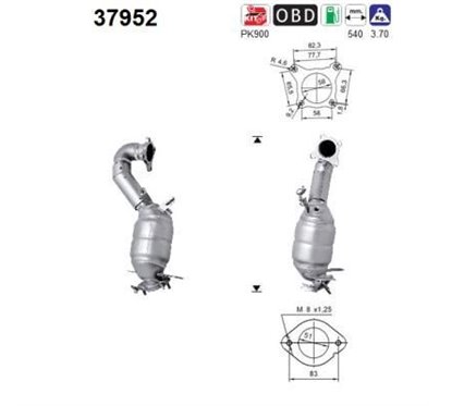 Catalizator Euro4/Euro5 - AS 37952