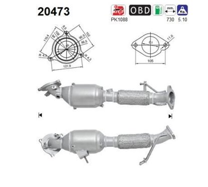 Catalizator FORD GALAXY, S-MAX, MONDEO Euro 5 - AS 20473