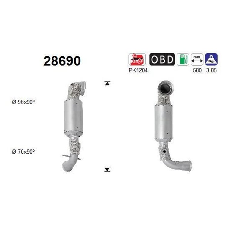 Catalizator Euro 6 - AS 28690