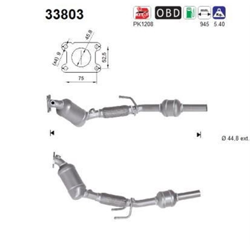 Catalizator Euro 6 - AS 33803