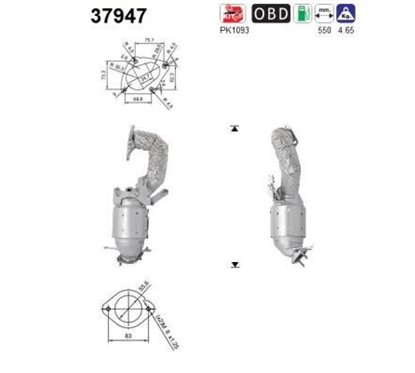 Catalizator Euro4/Euro5 - AS 37947