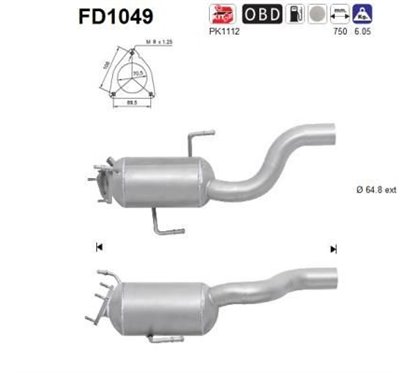 Filtru de particule PORSCHE Cayenne (9PA) - AS FD1049