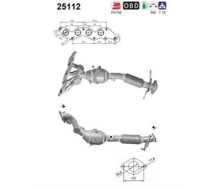 Catalizator MAZDA 3, 5 - AS 25112