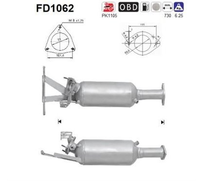 Filtru de particule VOLVO XC70, XC90 - AS FD1062