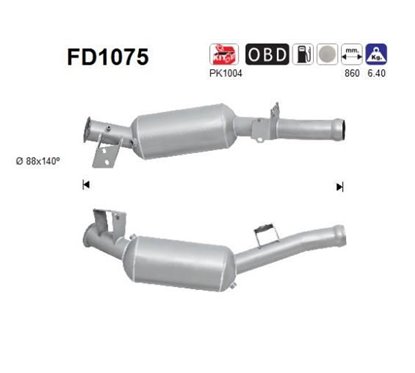 Filtru de particule MERCEDES-BENZ Clasa ML, GL - AS FD1075