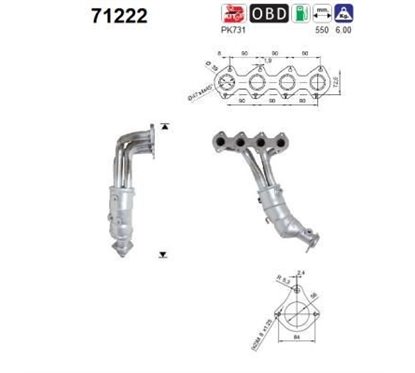 Catalizator MERCEDES-BENZ Clasa C, CLK - AS 71222