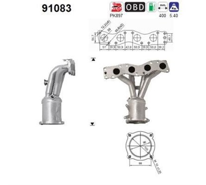 Catalizator SUZUKI Swift III Hatchback (MZ, EZ) - AS 91083