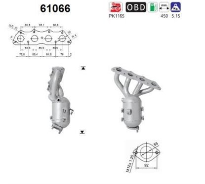 Catalizator Euro5/Euro6 - AS 61066