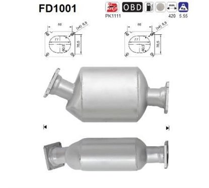 Filtru de particule BMW X5, Seria 7, Seria 5 - AS FD1001