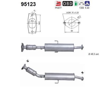 Catalizator TOYOTA Auris Hatchback (E15) - AS 95123