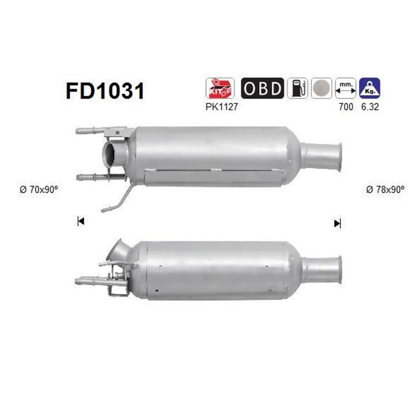 Filtru de particule Euro4/Euro5 - AS FD1031