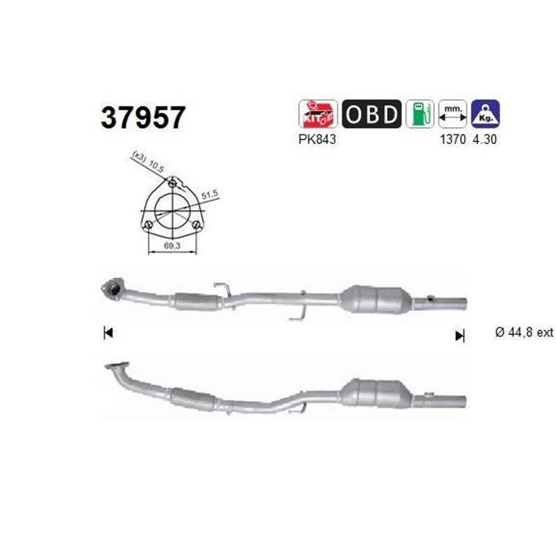 Catalizator Euro 5 - AS 37957