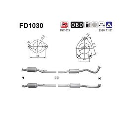 Filtru de particule MITSUBISHI Outlander II SUV (CW_W) - AS FD1030