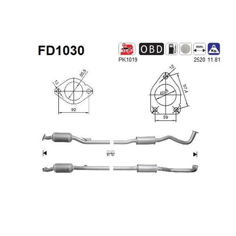 Filtru de particule MITSUBISHI Outlander II SUV (CW_W) - AS FD1030