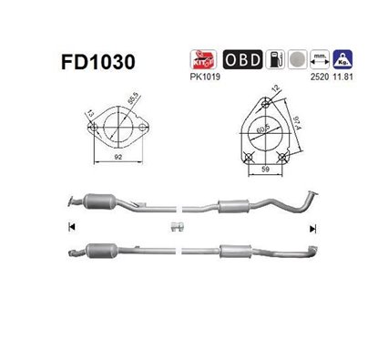 Filtru de particule MITSUBISHI Outlander II SUV (CW_W) - AS FD1030