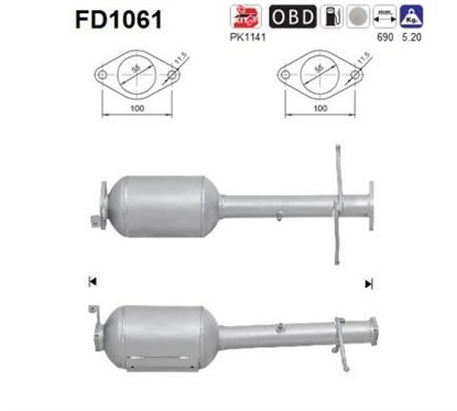 Filtru de particule FORD TOURNEO CONNECT, TRANSIT CONNECT - AS FD1061