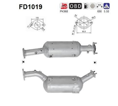 Filtru de particule SUZUKI Grand Vitara II SUV (JT, TE, TD) - AS FD1019