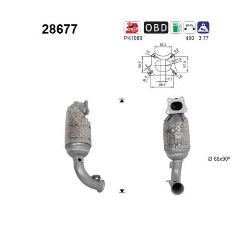 Catalizator Euro5/Euro6 - AS 28677