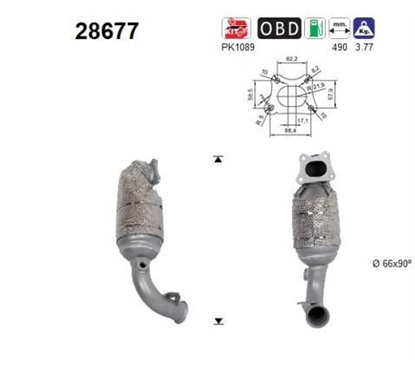 Catalizator Euro5/Euro6 - AS 28677