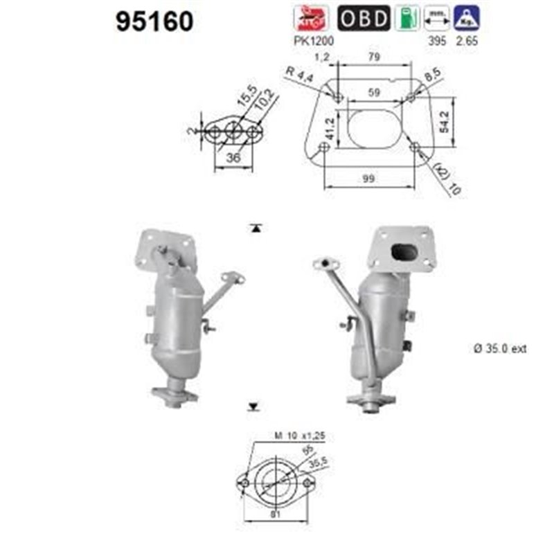 Catalizator Euro5/Euro6 - AS 95160