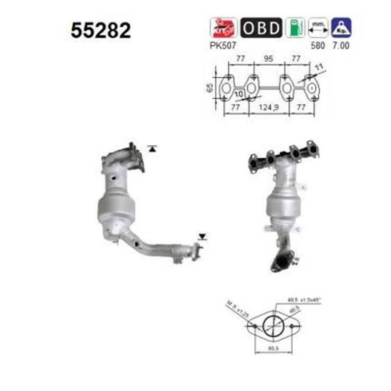 Catalizator FIAT Punto II Hatchback (188) - AS 55282