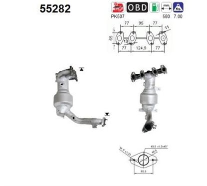 Catalizator FIAT Punto II Hatchback (188) - AS 55282