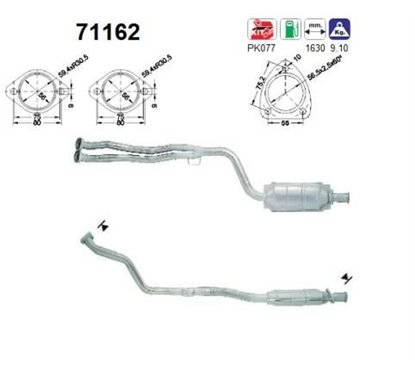 Catalizator MERCEDES-BENZ Clasa C Sedan (W202) - AS 71162