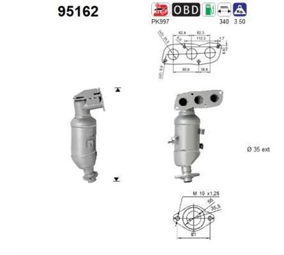 Catalizator TOYOTA YARIS - AS 95162