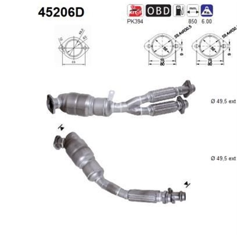 Catalizator BMW Seria 5 - AS 45206D