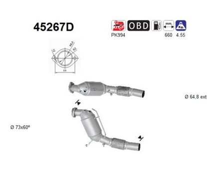 Catalizator BMW Seria 5 - AS 45267D