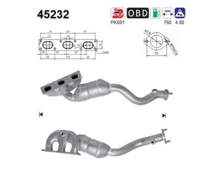 Catalizator BMW Seria 5, X5, Seria 7 - AS 45232