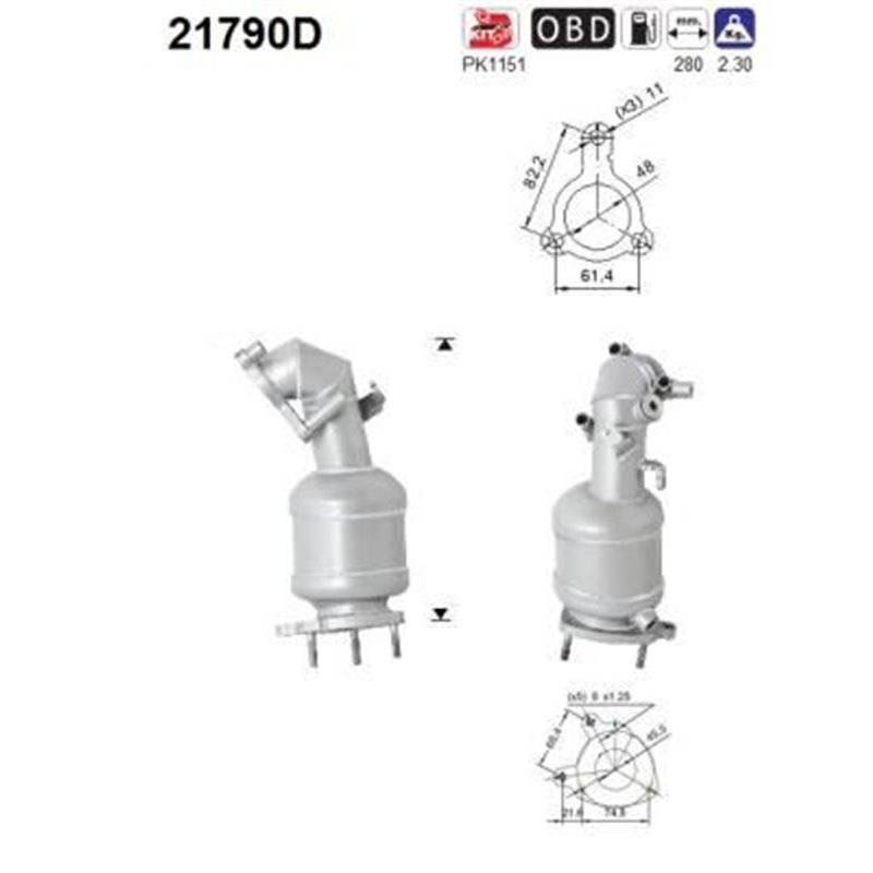 Catalizator Euro4/Euro5 - AS 21790D