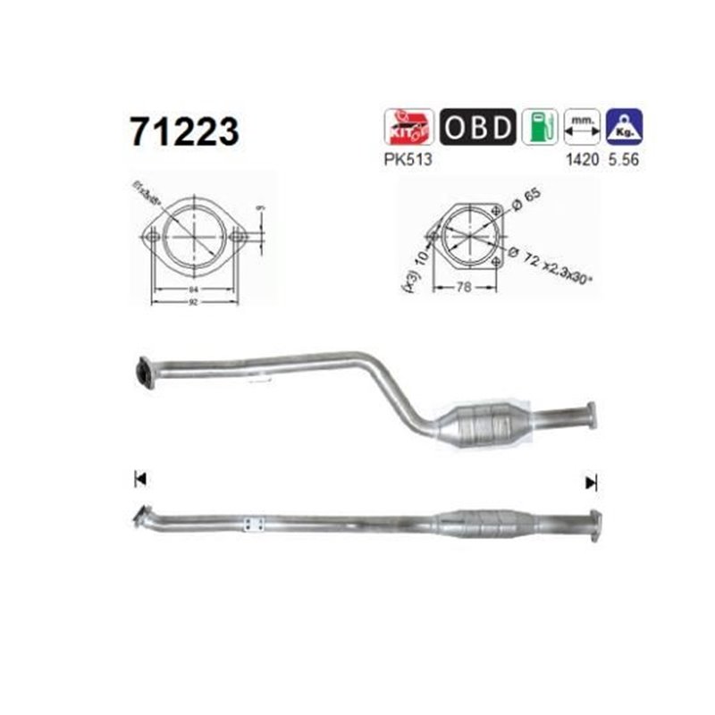 Catalizator MERCEDES-BENZ Clasa C, CLK - AS 71223