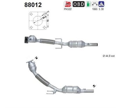 Catalizator SKODA FABIA - AS 88012