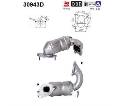 Catalizator RENAULT KANGOO, CLIO, MEGANE - AS 30943D