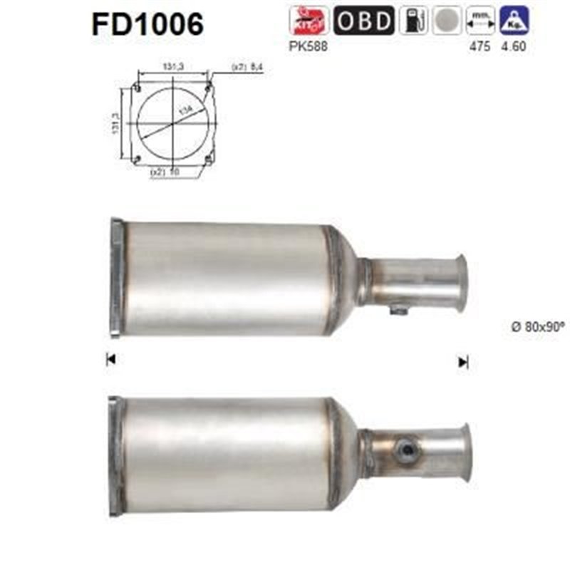 Filtru de particule CITROËN C5 - AS FD1006