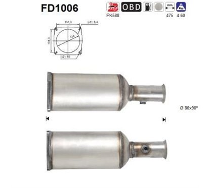 Filtru de particule CITROËN C5 - AS FD1006