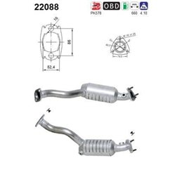 Catalizator HONDA Jazz Hatchback (GD, GE3, GE2) - AS 22088