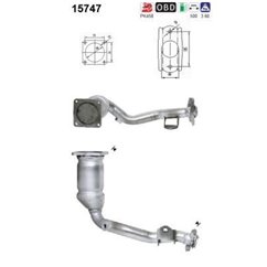 Catalizator CITROЁN C3, C2 - AS 15747