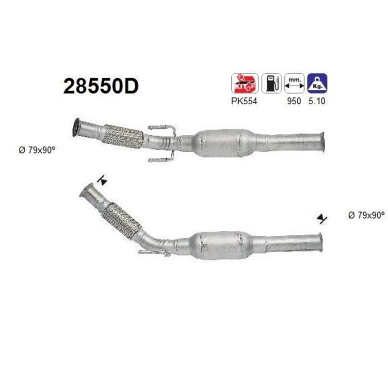 Catalizator PEUGEOT 406 - AS 28550D