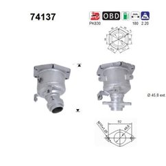 Catalizator NISSAN MICRA, NOTE Euro 4 (D4) - AS 74137