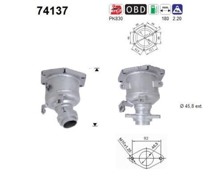 Catalizator NISSAN MICRA, NOTE Euro 4 (D4) - AS 74137