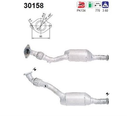 Catalizator RENAULT KANGOO, CLIO - AS 30158