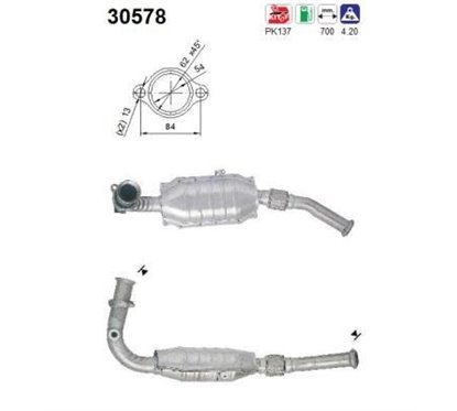 Catalizator RENAULT KANGOO, CLIO - AS 30578