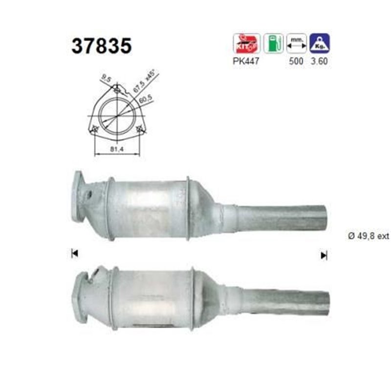 Catalizator VW PASSAT, GOLF, VENTO - AS 37835